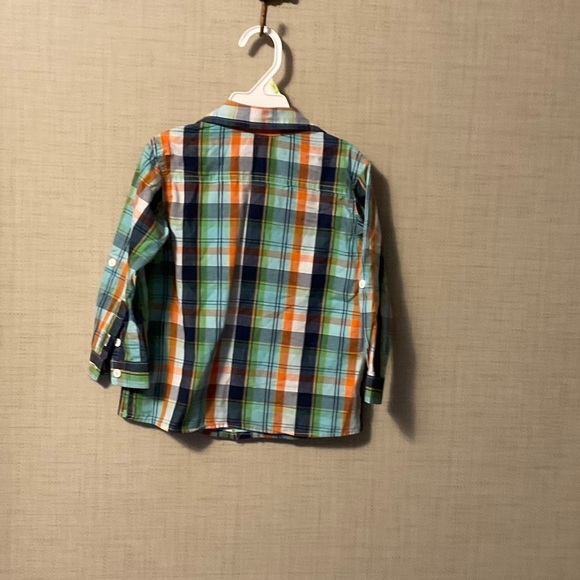 Colorful Plaid Kids Button Down Shirt - Picture 2 of 5